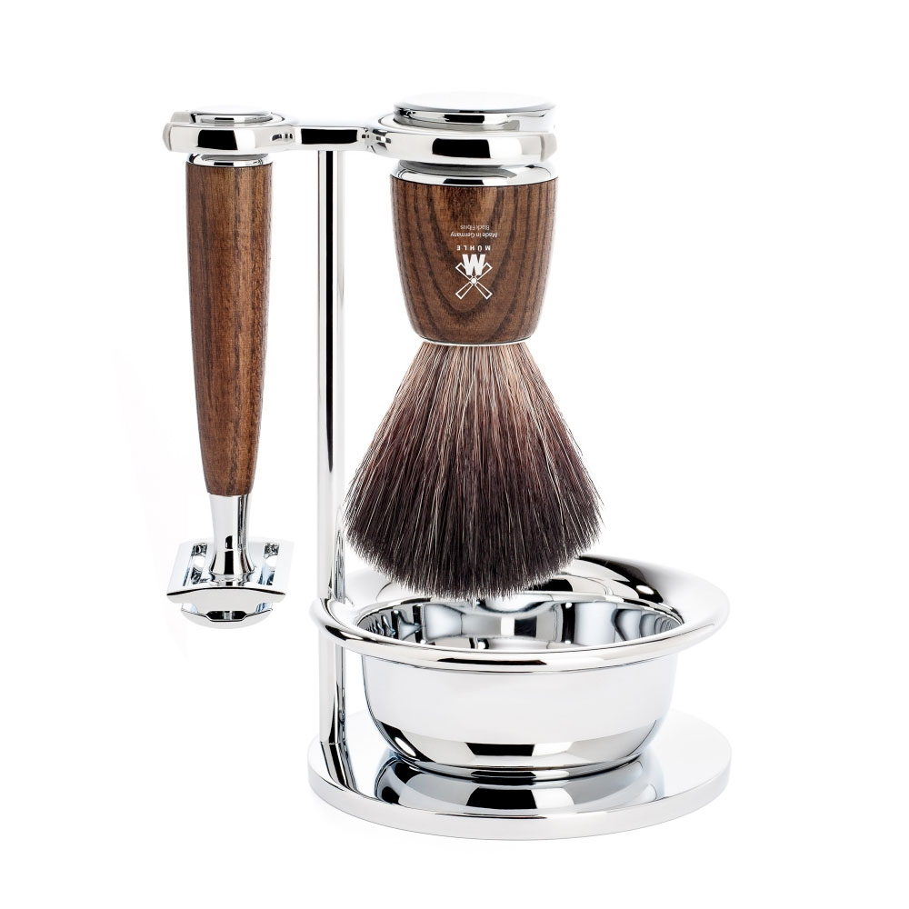 Muehle - Rytmo - Set de rasage 3 pièces - Frêne étuvé