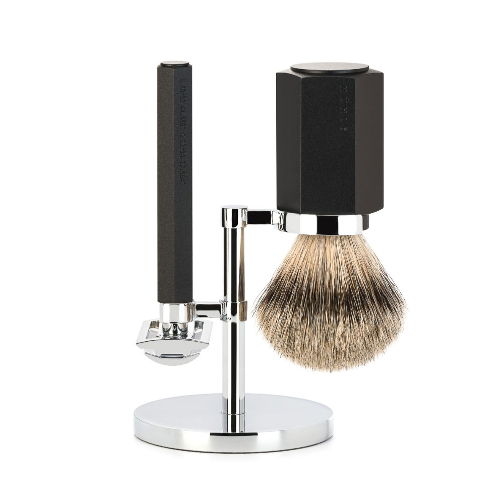 Muehle - Hexagon - Graphite Shaving Kit - Silvertip
