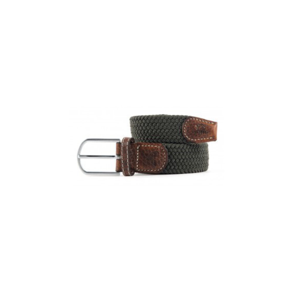Billybelt - Elastic braided belt - Khaki Green - Size 2
