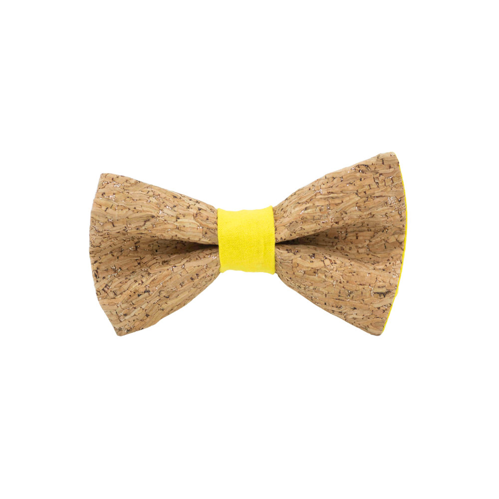 Jaggs - Cork bow tie "Merlot" - Yellow Ring