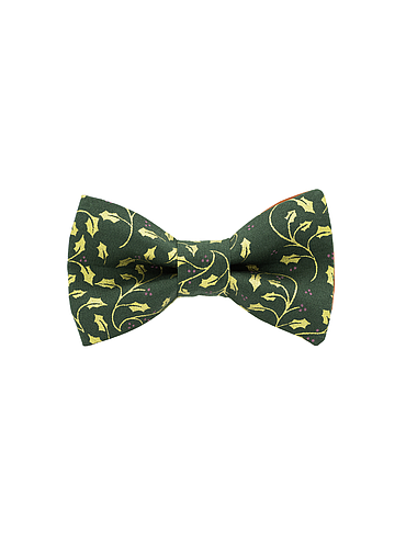 Jaggs - Bow tie "Holy Christmas" - Golden holly branches