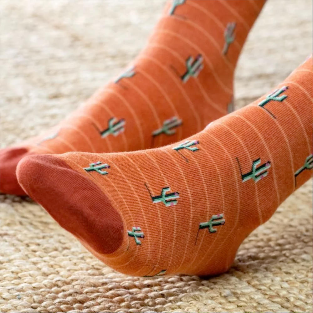BillyBelt - Chaussettes coton - Cactus orange