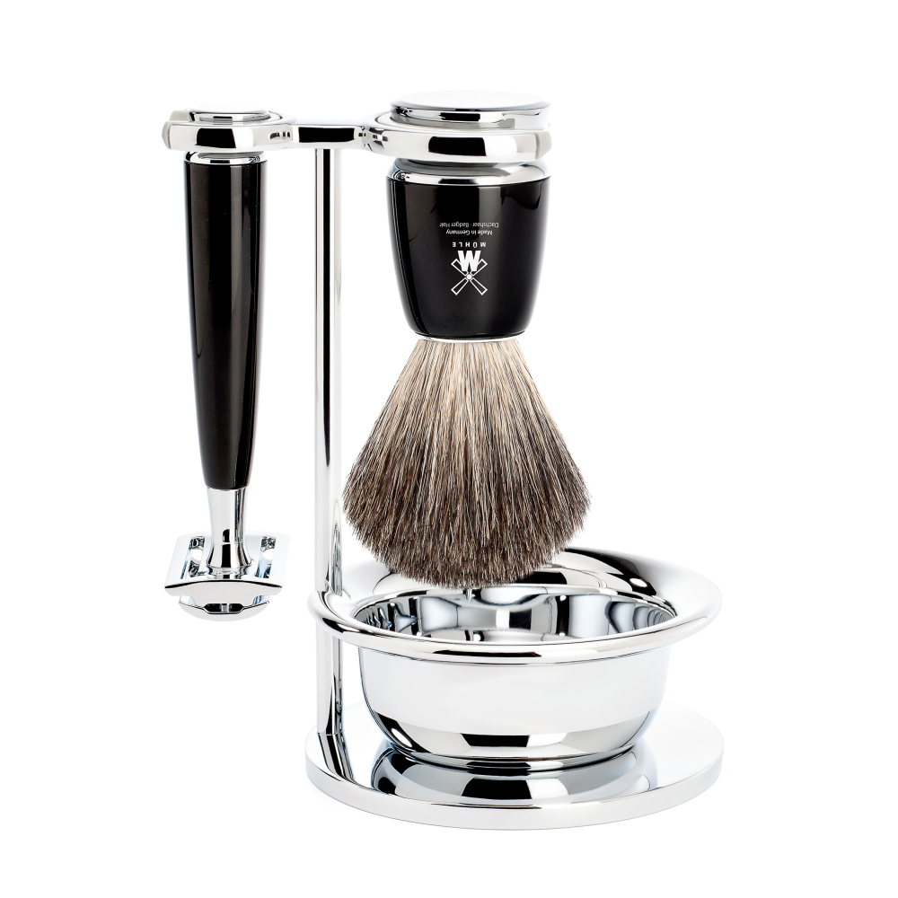 Muehle - Vivo - 3 Piece Shaving Set - Black Resin