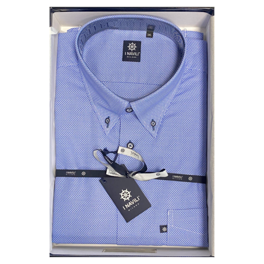 Navili - Medium Blue Lampedusa Shirt - L