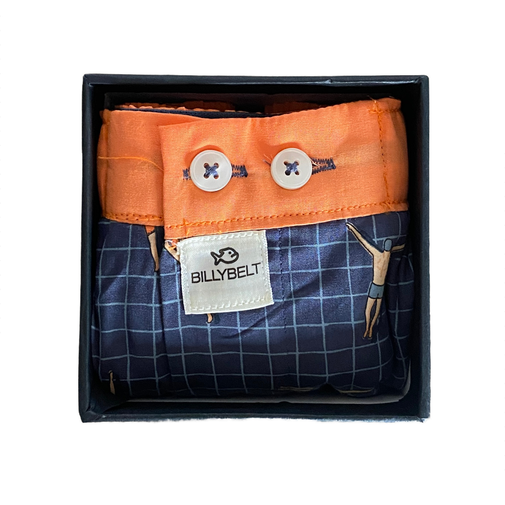 BillyBelt - Organic cotton boxer shorts - Pool Party - Size L