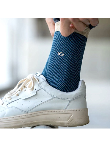 BillyBelt - Chevron combed cotton socks - Belle-ile