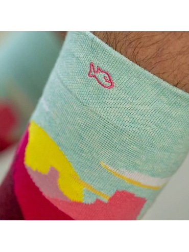 BillyBelt - Combed cotton patterned socks - Brice Canyon