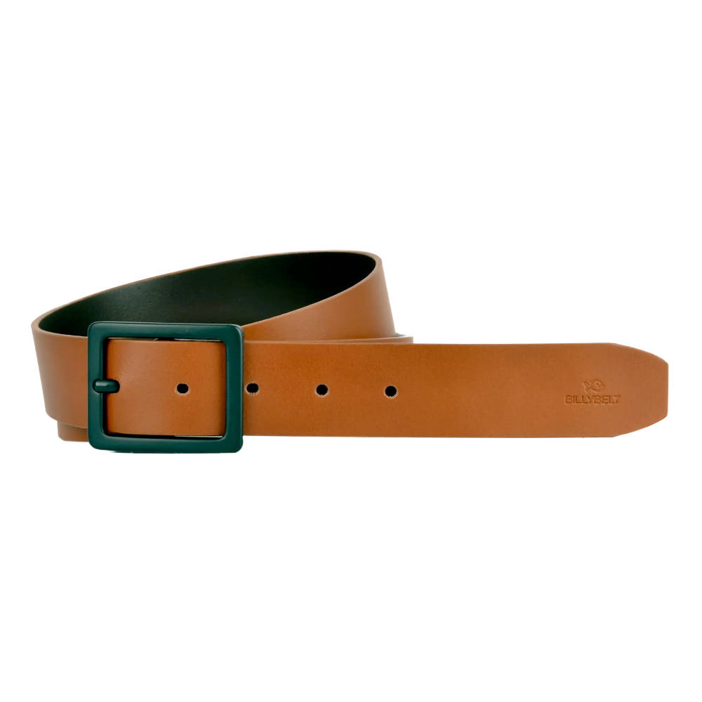 Billybelt - Ceinture en cuir - effet lisse - Marron glacé T 85