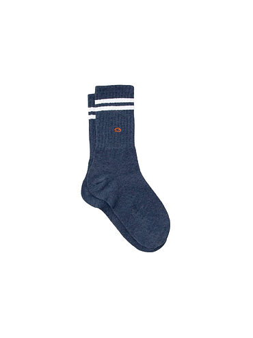 BillyBelt - Chaussettes rétro - Bleu, rayé blanc