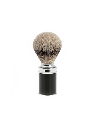 Muehle - Traditional -  Blaireau Silvertip - Résine noire - 19mm 