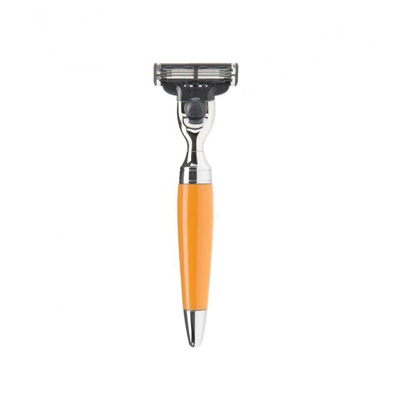 Muehle - Pen - Orange Resin - Mach 3 Multi-blade Shaver